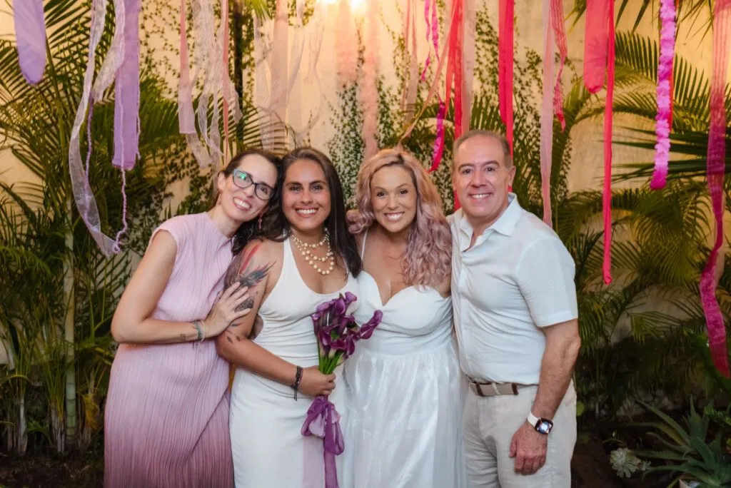 Tam Rico, And Evamaris Enriquez wedding Photo with Tamara's Sister and brother.